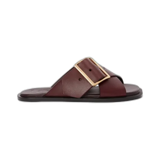 Square-Toe Slip-On Sandals