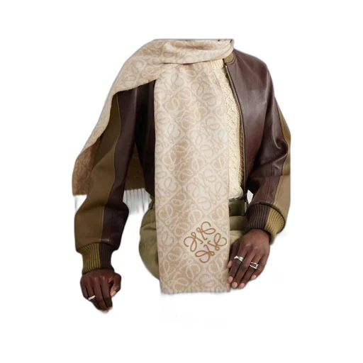 Logo-Detailed Fringed Scarf
