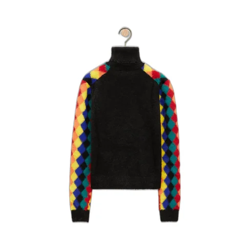 Argyle High Neck Sweater