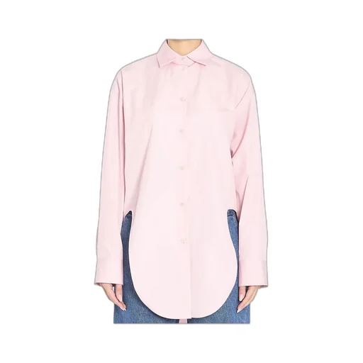 Asymmetric Hem Poplin Shirt