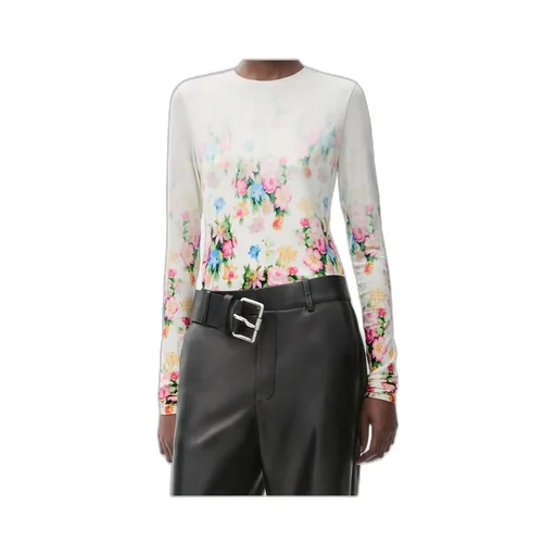Floral-Printed Long Sleeved Top