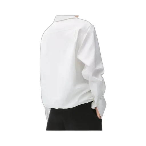 Belt-Detailed Striped Shirt