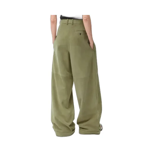 Pleated Trousers In Suede Lambskin