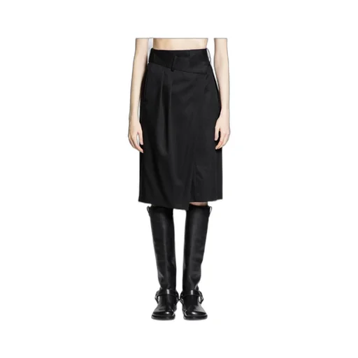 Asymmetric High-Waisted Wrap Skirt