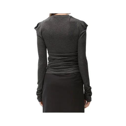 Long-Sleeved Crewneck Knitted Top