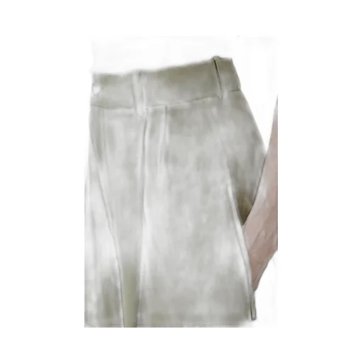 Pleated Trousers In Suede Lambskin