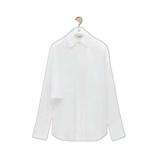 Curved Hem Buttoned Shirt