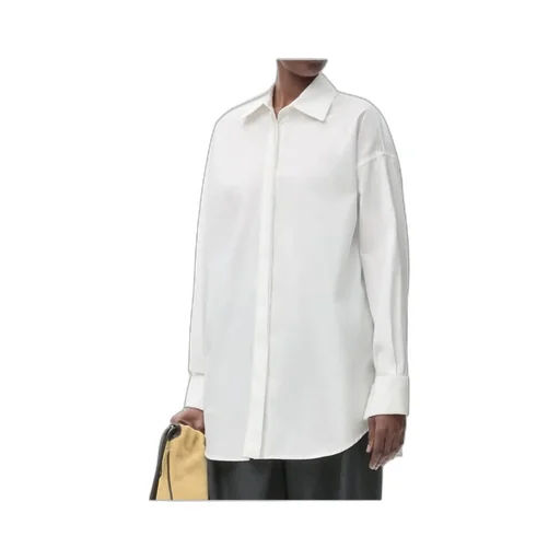 Curved Hem Buttoned Shirt