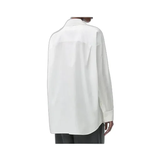 Curved Hem Buttoned Shirt