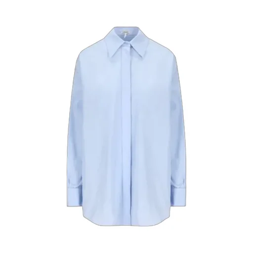 Curved Hem Buttoned Shirt