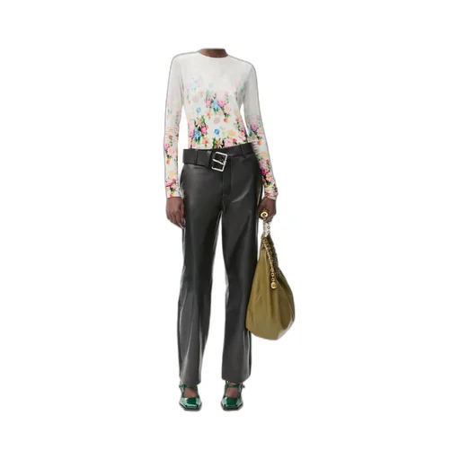 Floral-Printed Long Sleeved Top