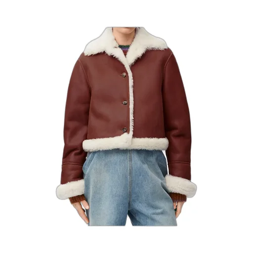 Cropped Shearling Jacket