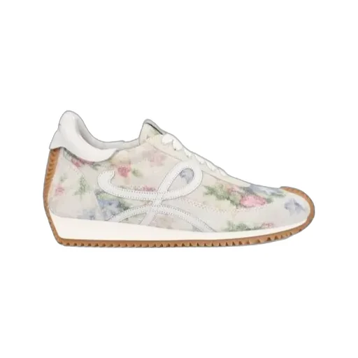 Floral Printed Low-Top Sneakers
