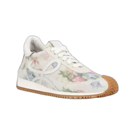 Floral Printed Low-Top Sneakers