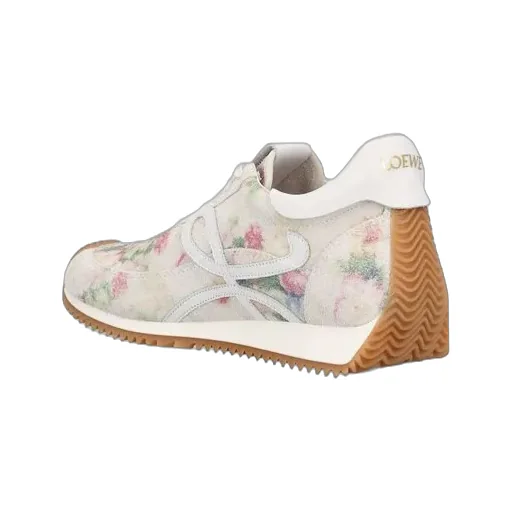 Floral Printed Low-Top Sneakers