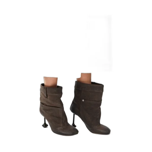Toy Ankle Bootie In Waxed Suede