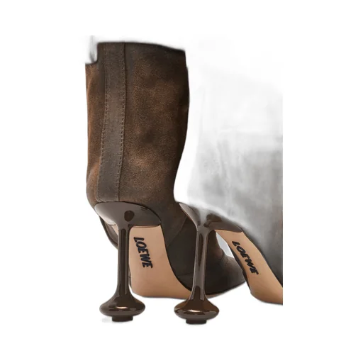 Toy Ankle Bootie In Waxed Suede