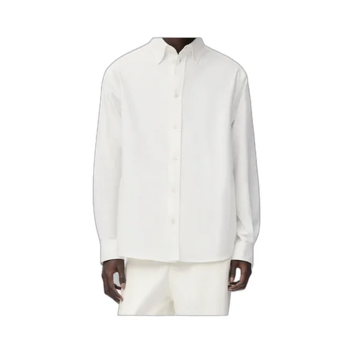 Logo Embroidered Long-Sleeved Shirt
