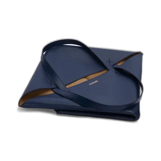 Puzzle Fold Tote In Shiny Calfskin