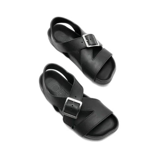 Buckle-Strap Flat Sandals