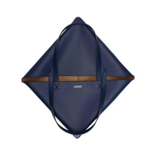 Puzzle Fold Tote In Shiny Calfskin