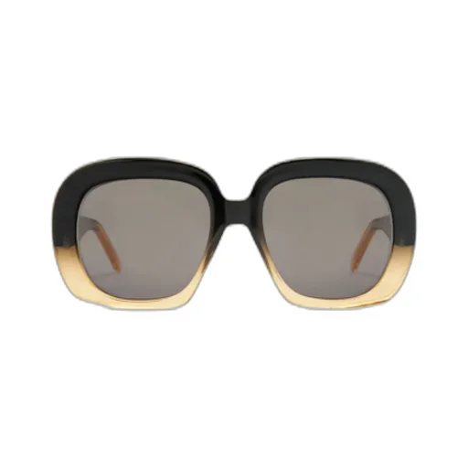 Two-Tone Square-Frame Sunglasses