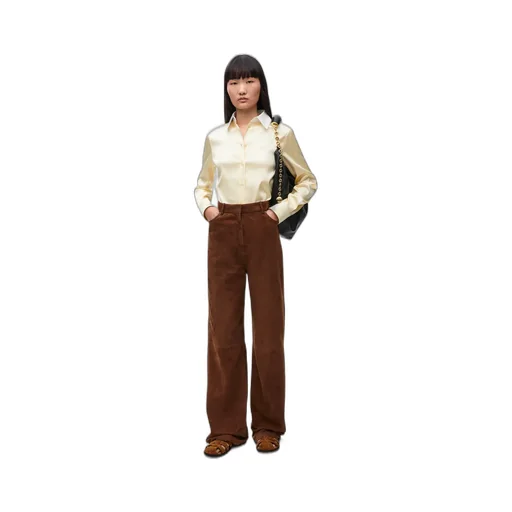 Long-Sleeved Satin Shirt