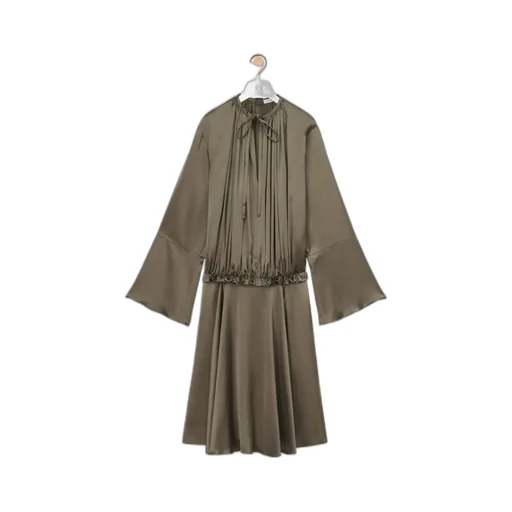 Elasticated Waist Long Sleeved Tunic Dress