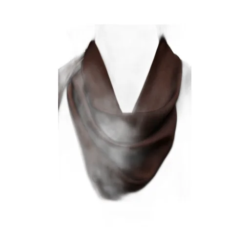Long Scarf Open-Back Halterneck Satin Dress