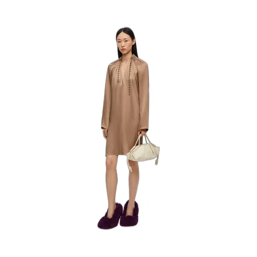 Long-Sleeved Chained Dress