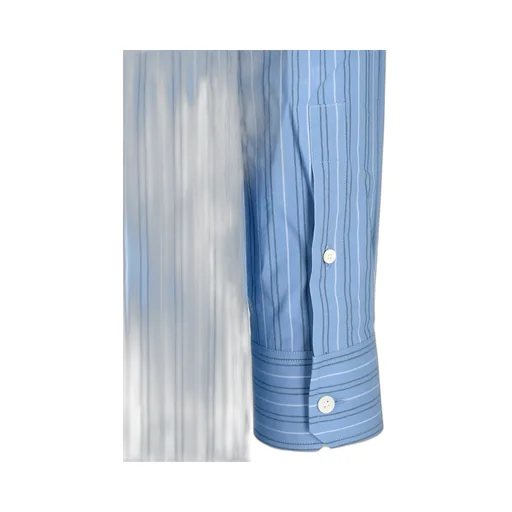 Striped Collared Button-Up Shirt