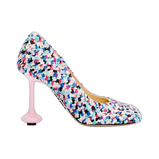Toy Pump In Embroidered Satin