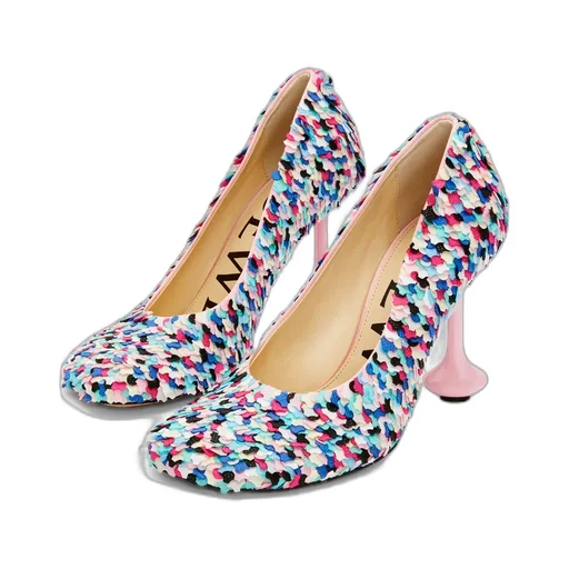 Toy Pump In Embroidered Satin