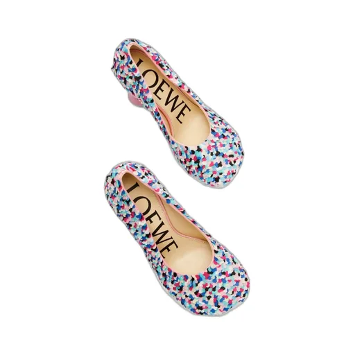 Toy Pump In Embroidered Satin
