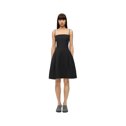 Thin Strapped Flare Silhouette Dress