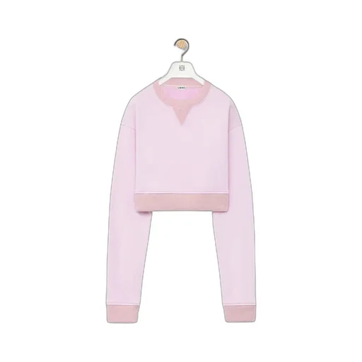 Cropped Sweatshirt In Cotton