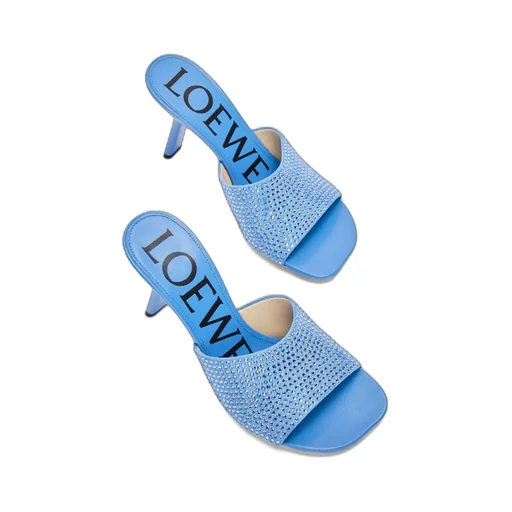 Petal Embellished Slip-On Mules