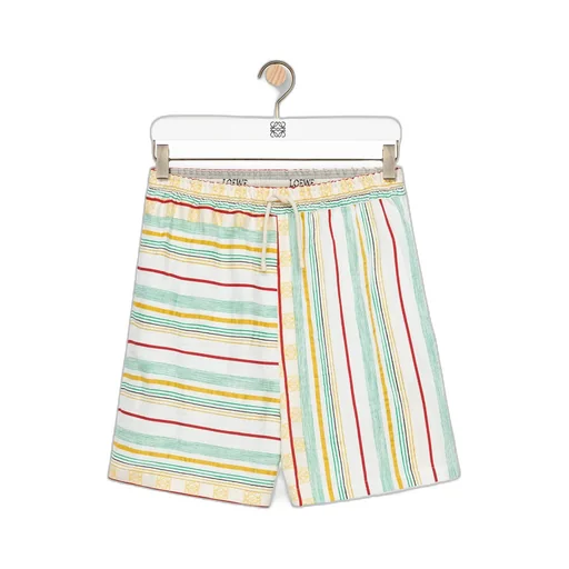 Asymmetric Stripe Shorts