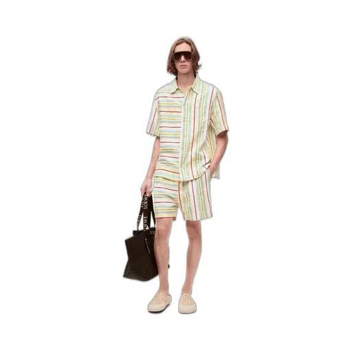 Asymmetric Stripe Shorts