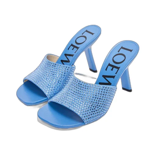 Petal Embellished Slip-On Mules