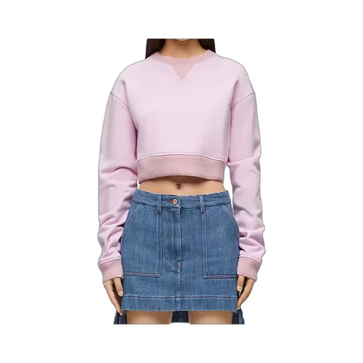 Cropped Sweatshirt In Cotton