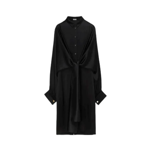 Knot Dress In Crepe Satin