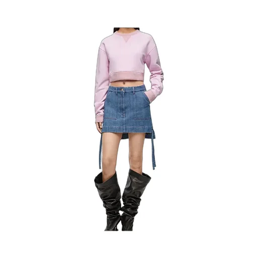 Cropped Sweatshirt In Cotton