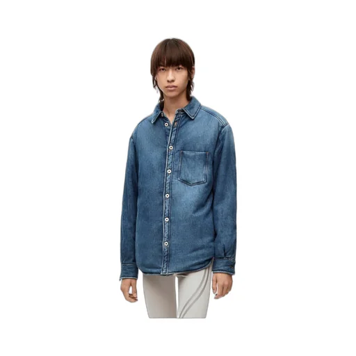 Puffer Shirt In Denim