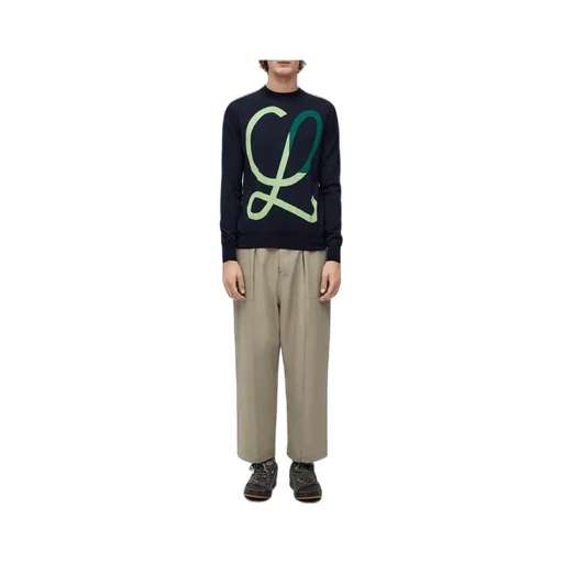 L Intarsia Wool Sweater