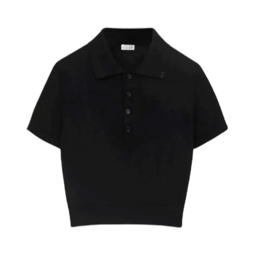 Cropped Polo Sweater In Silk