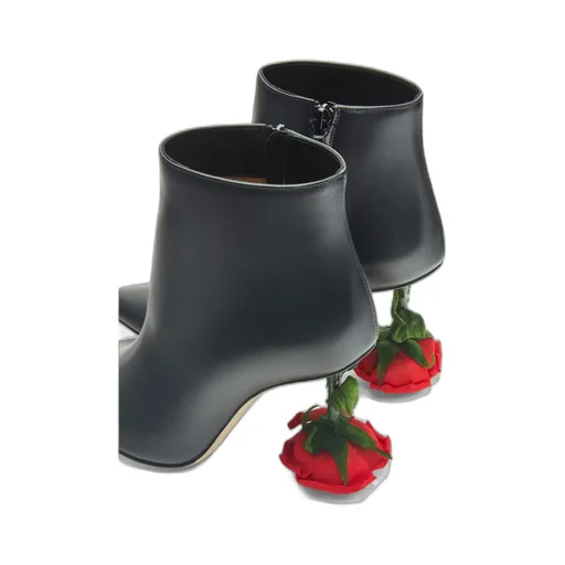 Rose Heel Boot In Calfskin