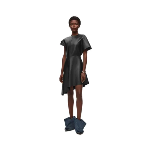 Asymmetric Dress In Nappa