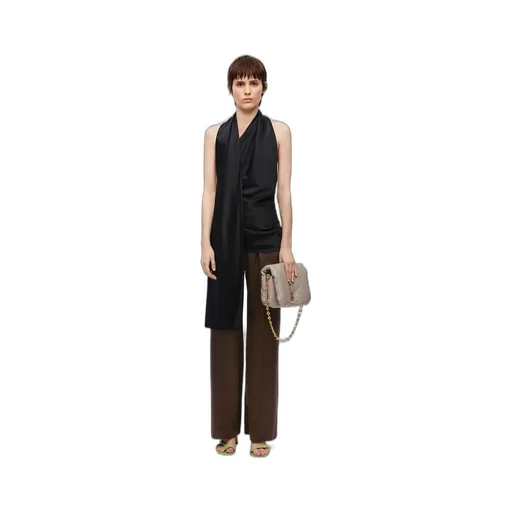 Scarf Top In Technical Satin