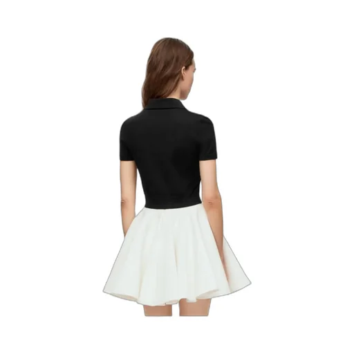 Cropped Polo Sweater In Silk
